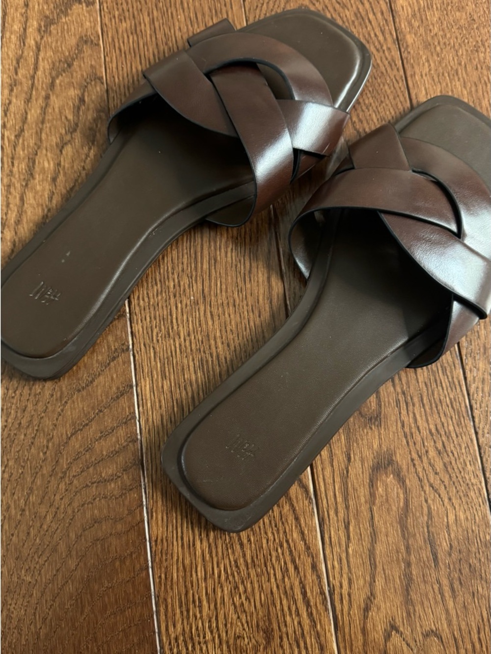H&M Dark Brown Braided Slide Mules - Picture 3 of 5
